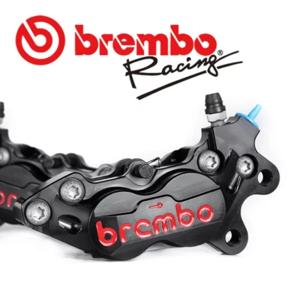 BREMBO CNC對四卡鉗 40mm 黑底紅字 左卡右卡