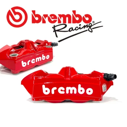 BREMBO 鑄造一體對向四活塞輻射卡鉗 M4(1098) 100mm 左卡右卡 紅底白字