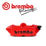 BREMBO 鑄造一體對向四活塞輻射卡鉗 M4(1098) 100mm 左卡右卡 紅底黑字-02