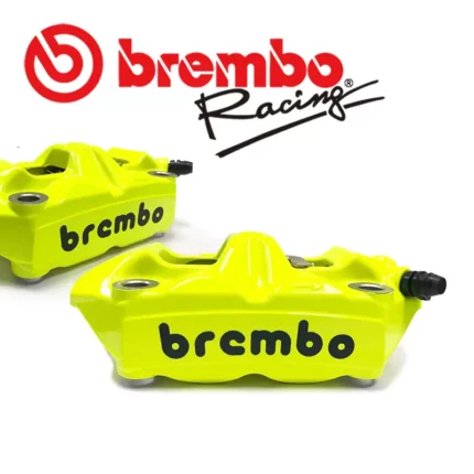 BREMBO 鑄造一體對向四活塞輻射卡鉗 M4(1098) 100mm 左卡右卡 螢光黃