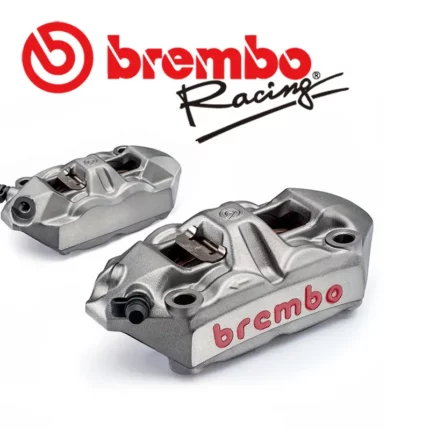 BREMBO 鑄造一體對向四活塞輻射卡鉗 M4(1098) 100mm108mm 左卡右卡 灰底紅字