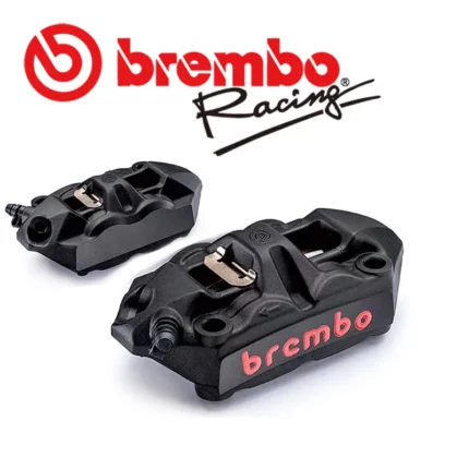 BREMBO 鑄造一體對向四活塞輻射卡鉗 M4(1098) 100mm108mm 左卡右卡 黑底紅字