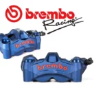 BREMBO 鑄造一體成型輻射對四卡鉗 M50 100mm 左卡右卡 藍底紅字