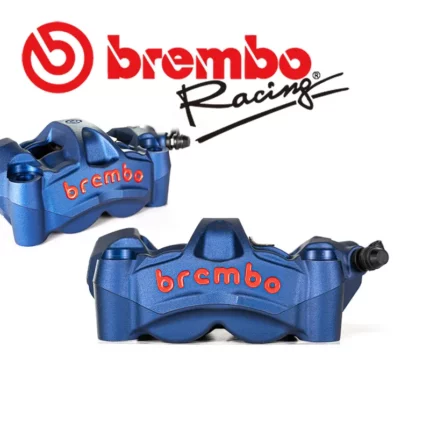 BREMBO 鑄造一體成型輻射對四卡鉗 M50 100mm 左卡右卡 藍底紅字