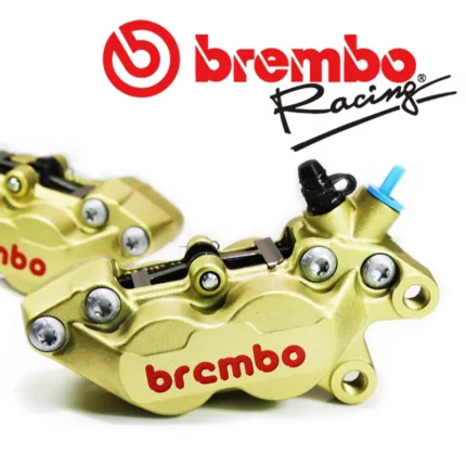 BREMBO 鑄造對四卡鉗 40mm 金底紅字 左卡/右卡