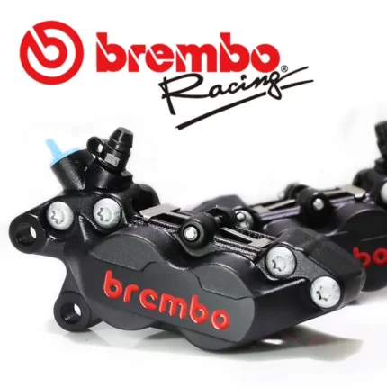 BREMBO 鑄造對四卡鉗 40mm 黑底紅字 左卡/右卡
