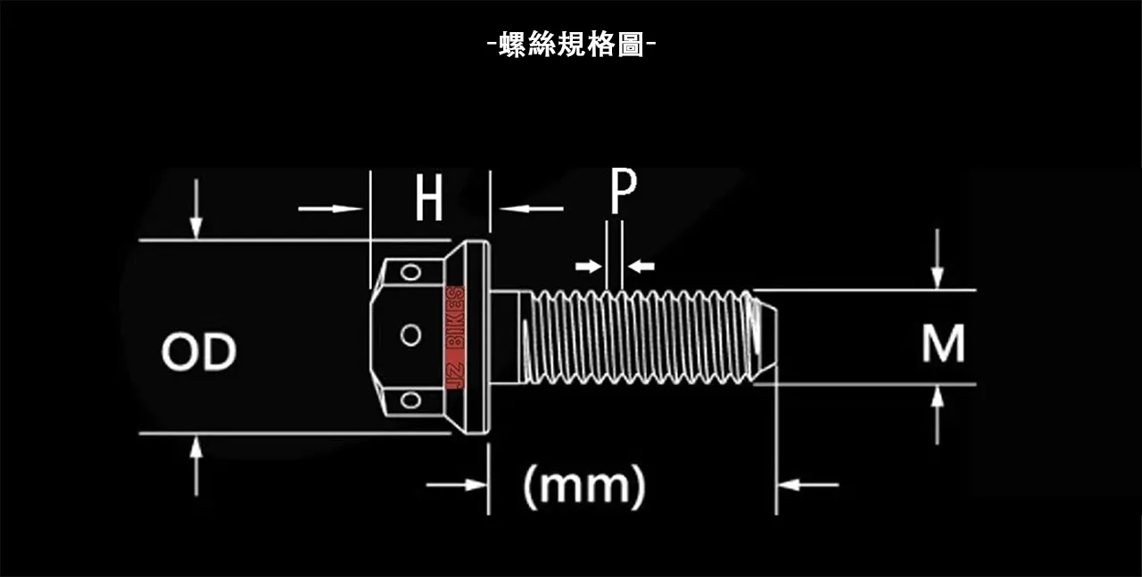 A+ 傑能商行 白鐵螺絲 鍍鈦螺絲 鍍藍 鍍金 鍍黑 M8 螺絲-規格圖-電腦版